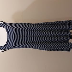 Daily Ritual Striped Navy Racerback Dress